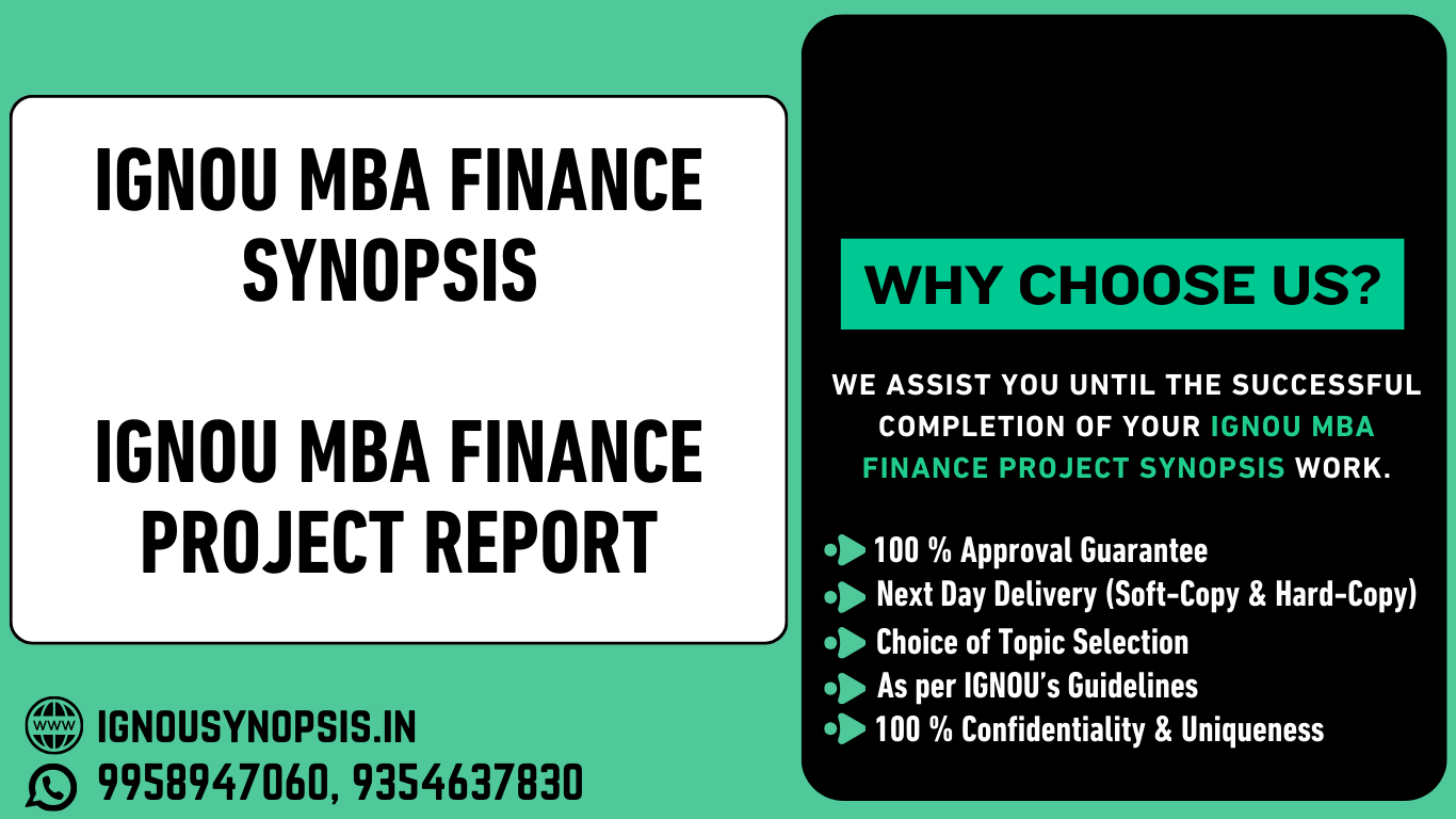 IGNOU MBA FINANCE project