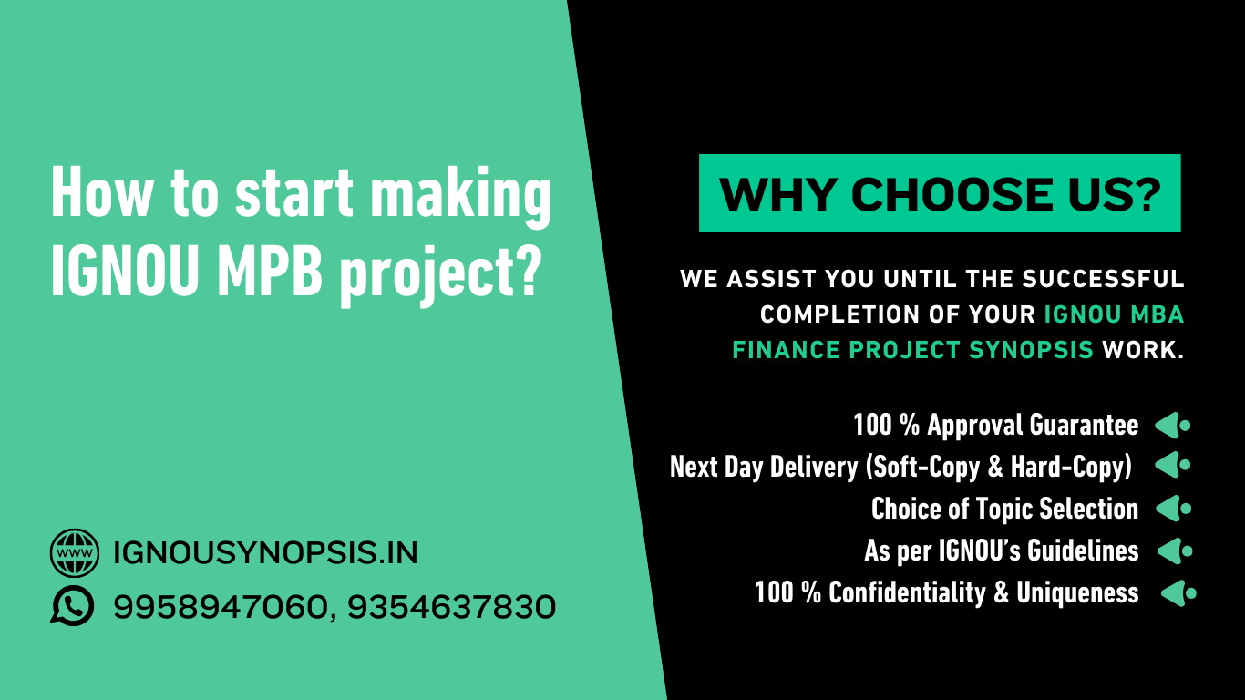 How to start making IGNOU MPB project?