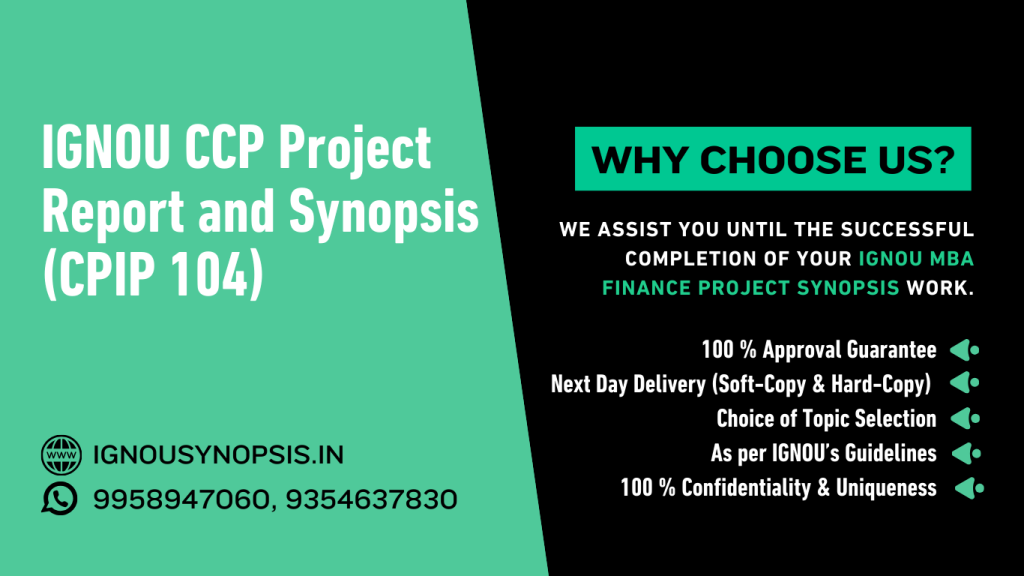 IGNOU CCP Project CPIP 104 | Certificate in Consumer Protection