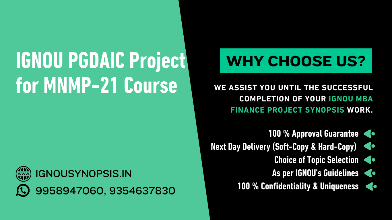 IGNOU PGDAIC Project for MNMP-21 Course