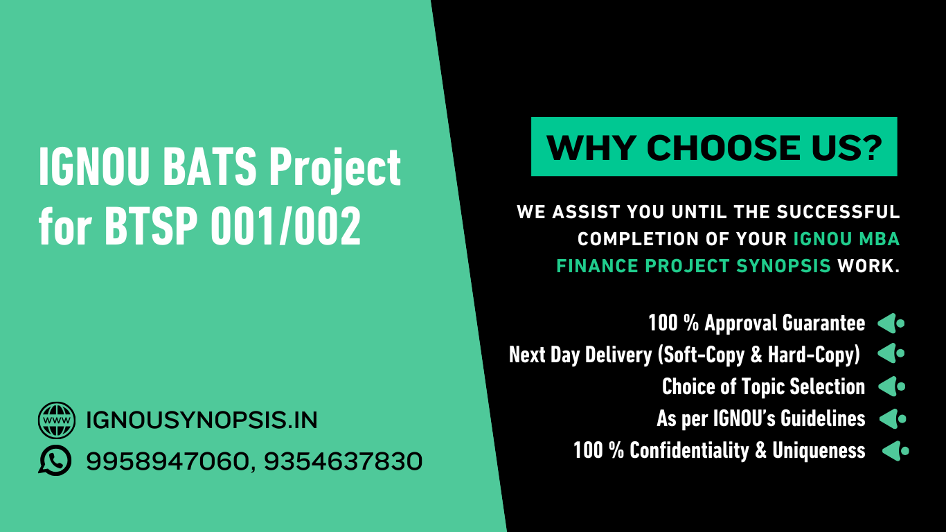 IGNOU BATS Project for BTSP 001/002