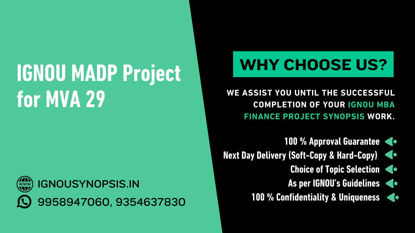 IGNOU MADP Project for MVA 29