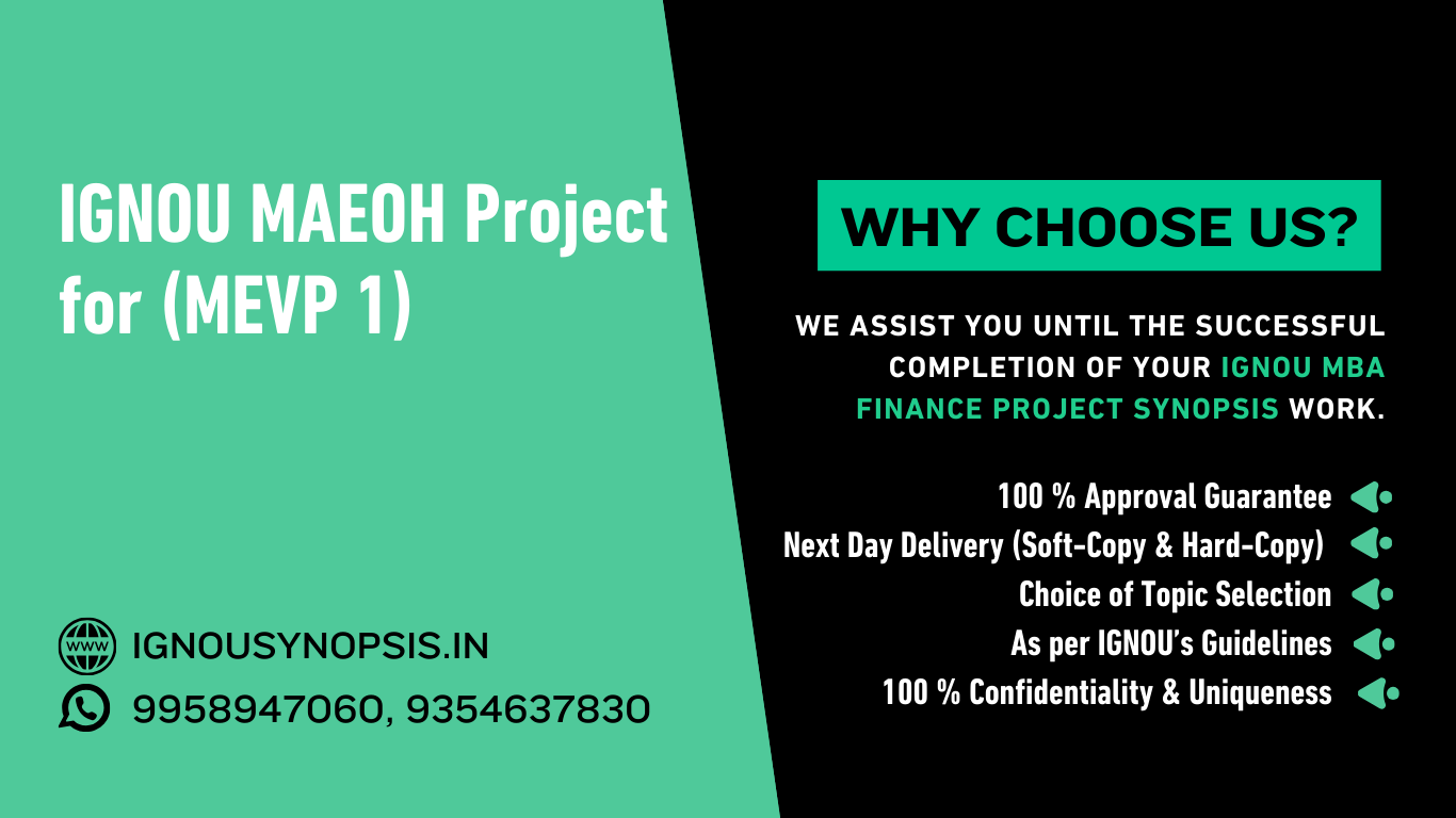 IGNOU MAEOH Project for (MEVP 1)