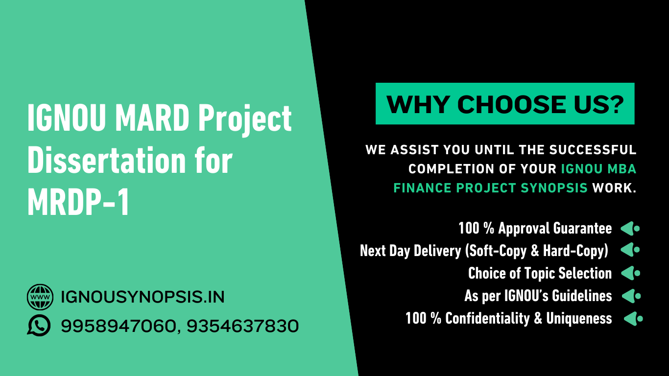 IGNOU MARD Project Dissertation for MRDP-1