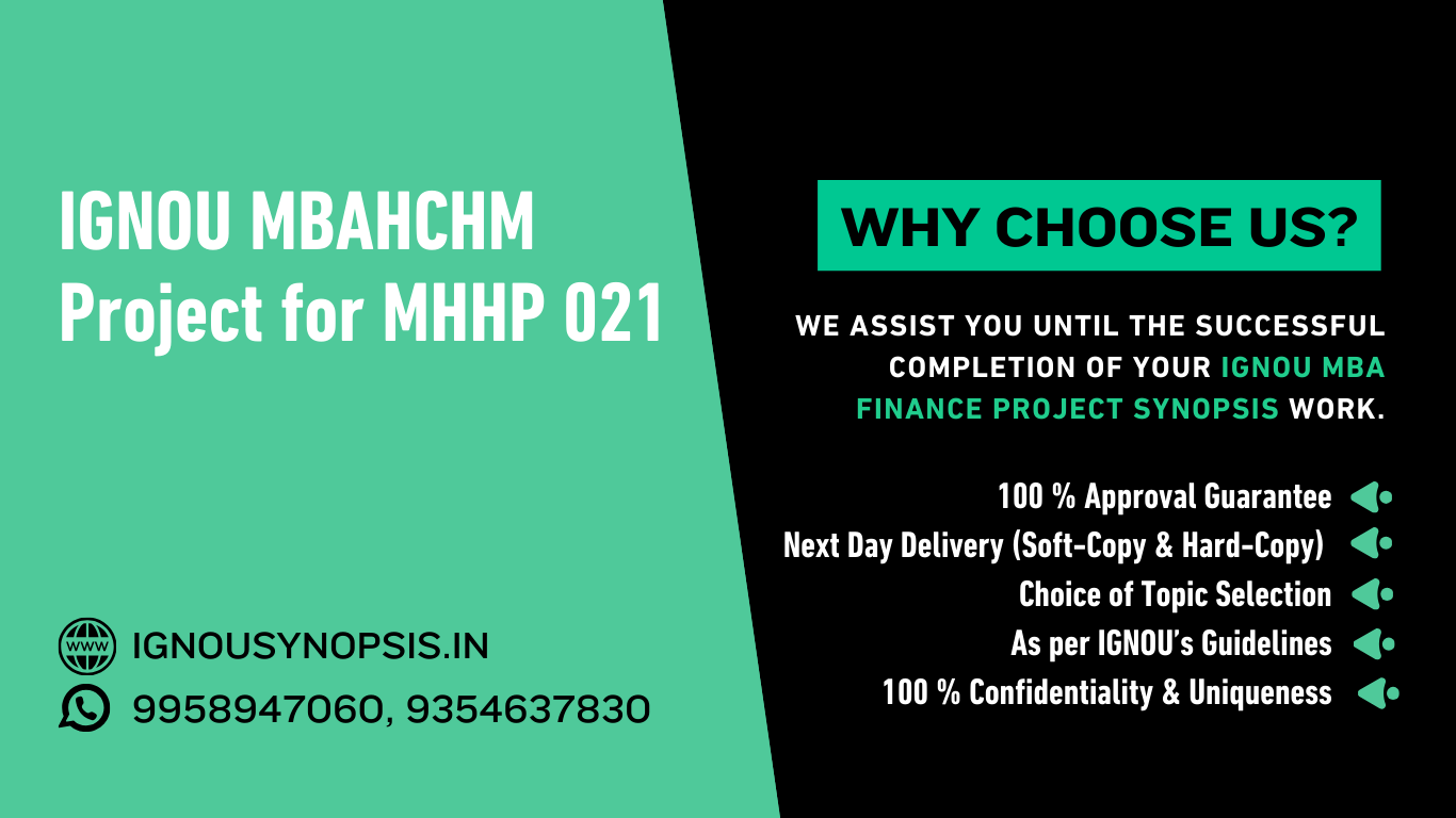 IGNOU MBAHCHM Project for MHHP 021