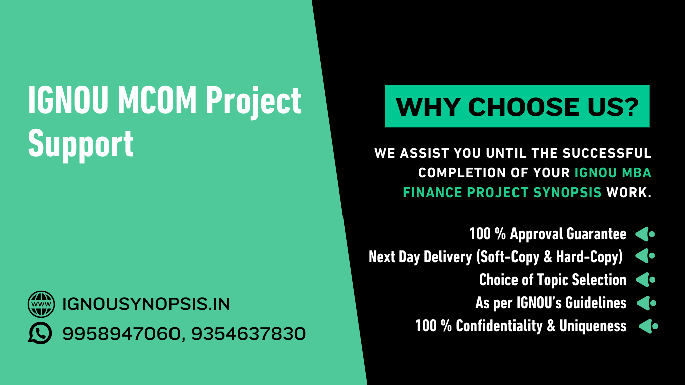 IGNOU MCOM Project Support
