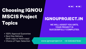 Choosing IGNOU MSCIS Project Topics